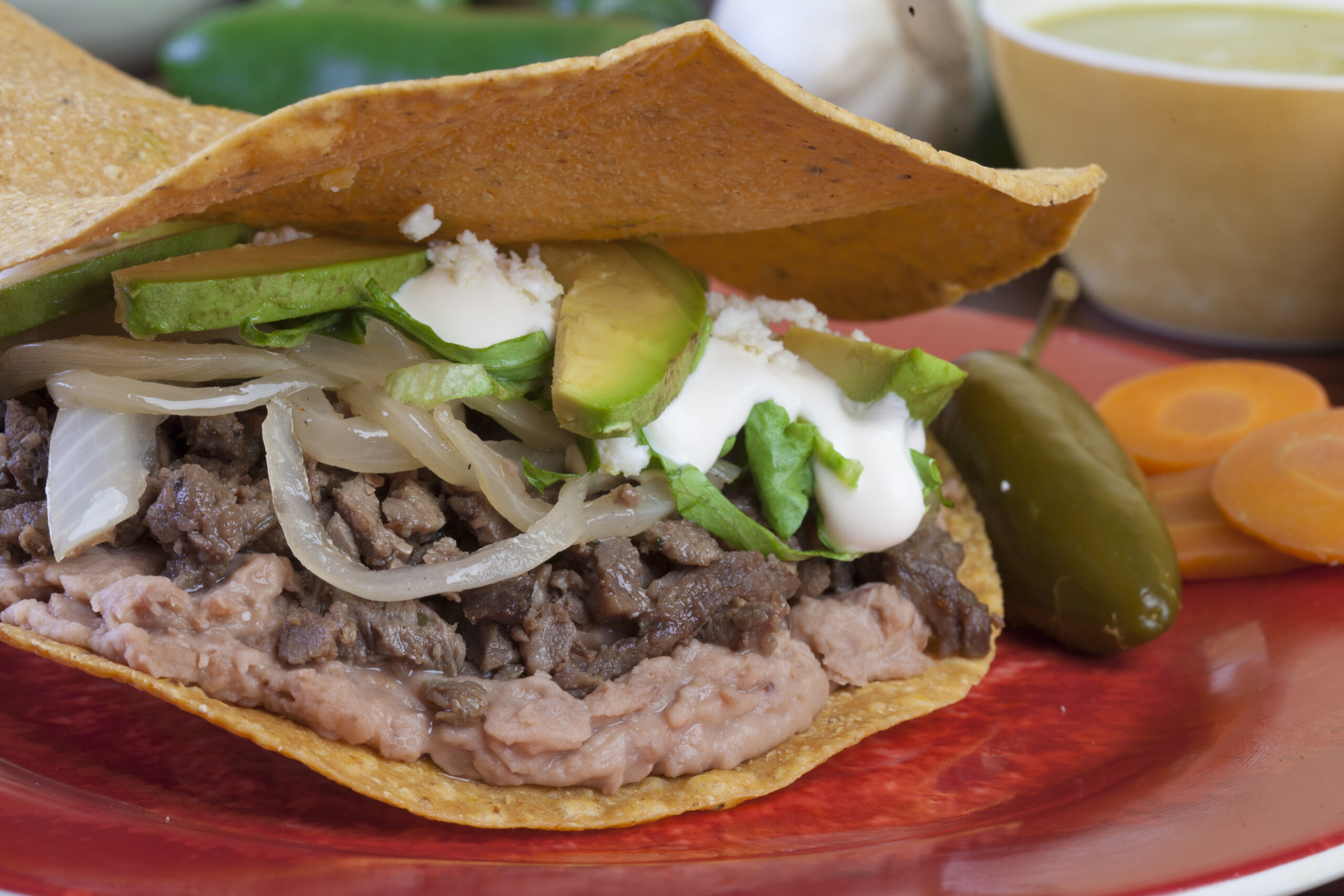 Tostada de Bistec